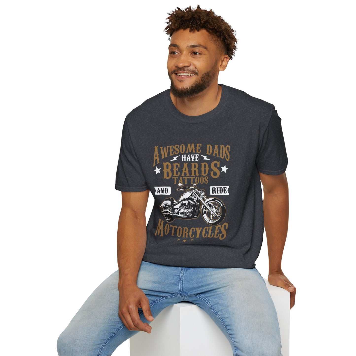 Awesome Dads Biker T Shirt