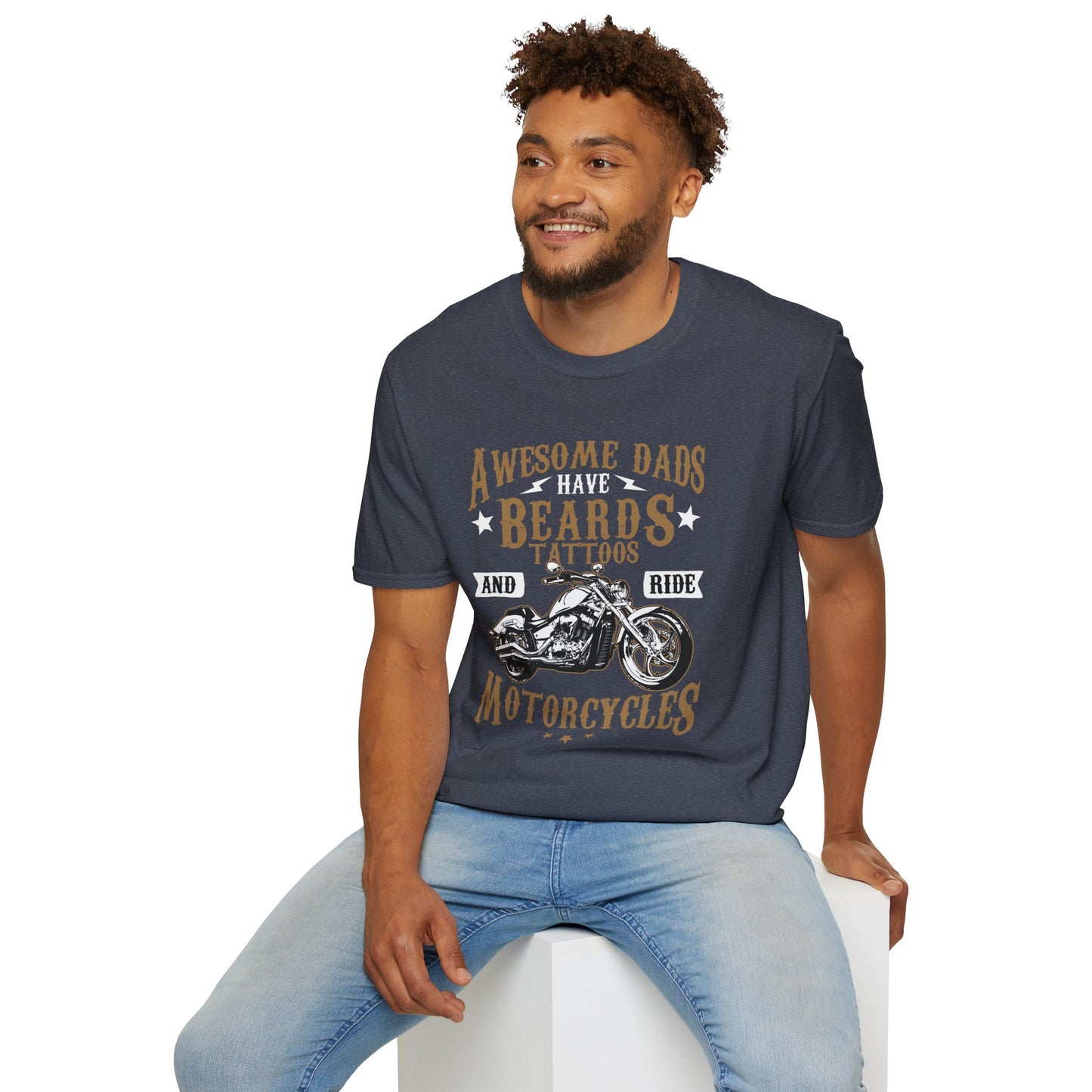 Awesome Dads Biker T Shirt